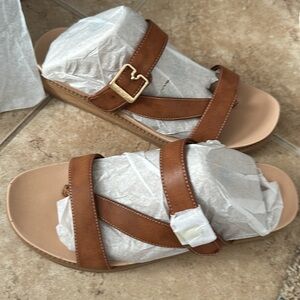 New Dr scholl’s  island dream sandals size 9 honey, brown